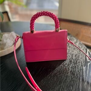 Zara Pink Beaded Handle Mini Handbag